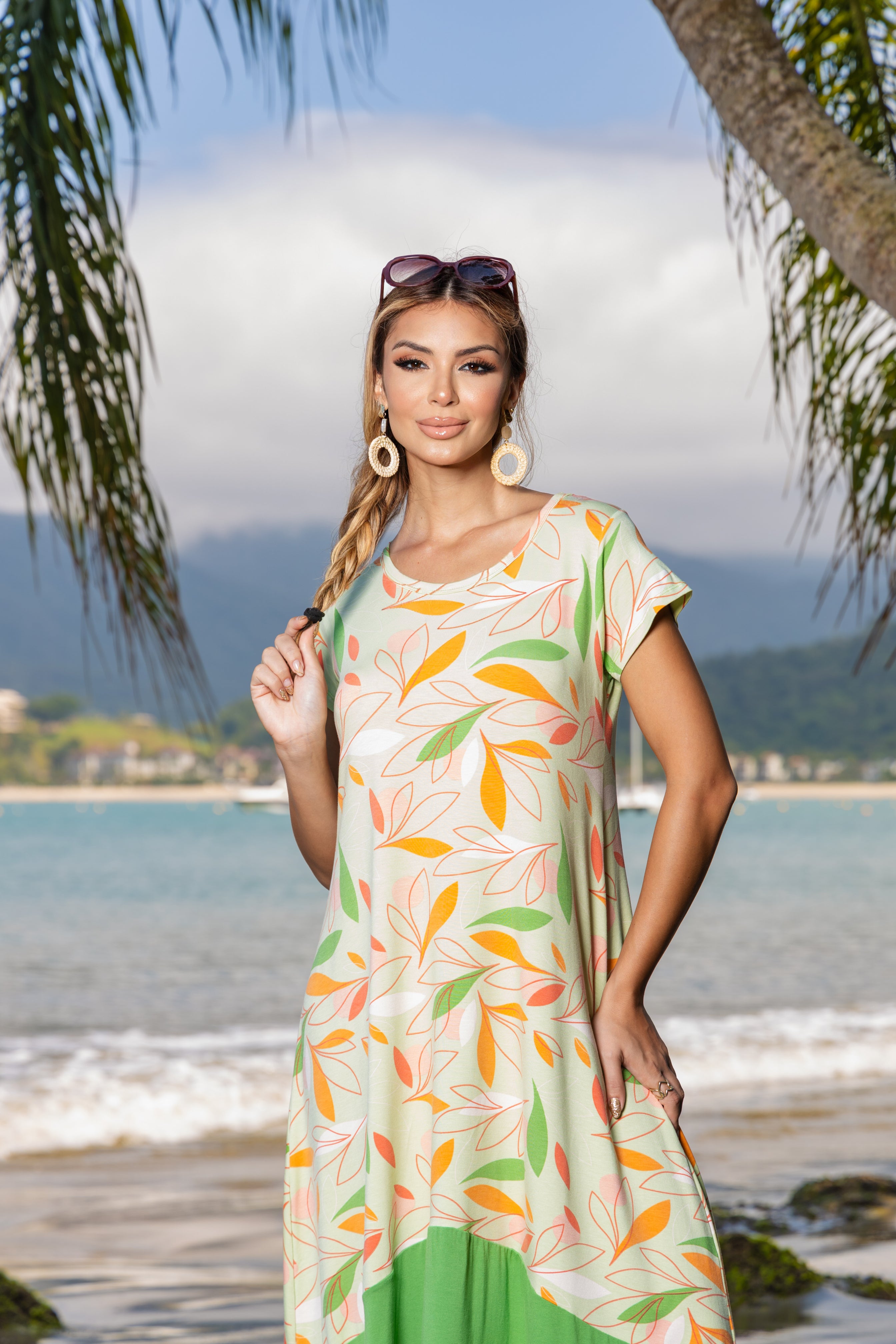 Vestido Longo Soltinho Estampado - Malha Premium