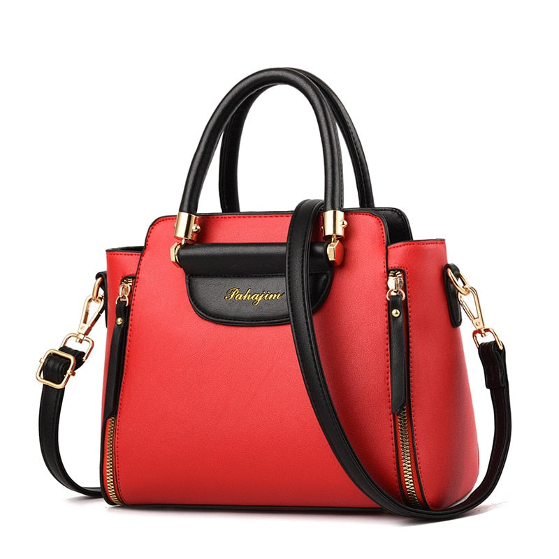 Bolsa de Couro Bicolor Feminina