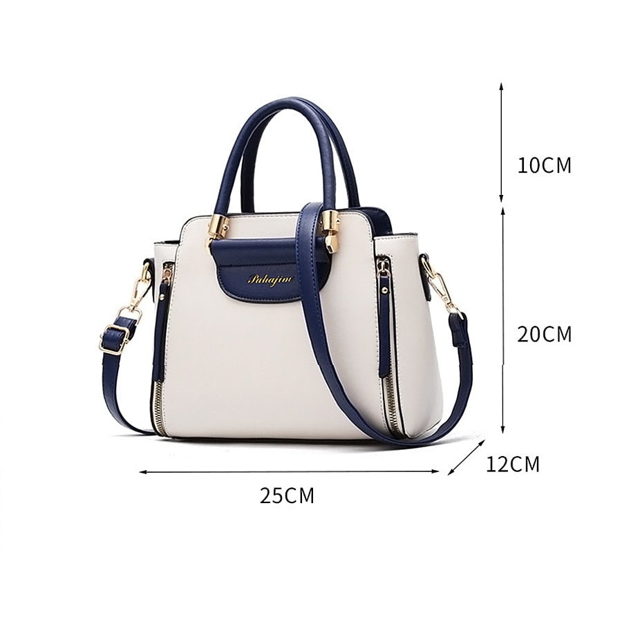 Bolsa de Couro Bicolor Feminina