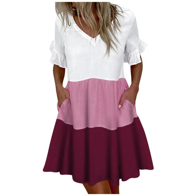 Vestido Soltinho Tricolor Vintage