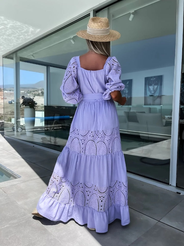 Lavender maxi hot sale dress casual